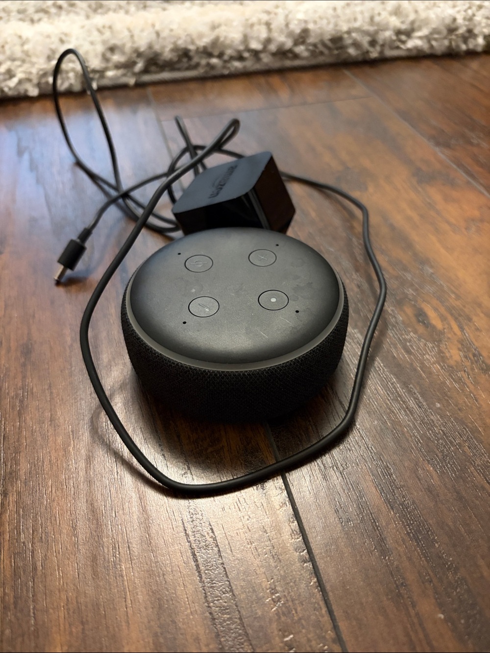 Amazon Echo Dot Gen 3 Smart Speaker in Black with Power Adapter
